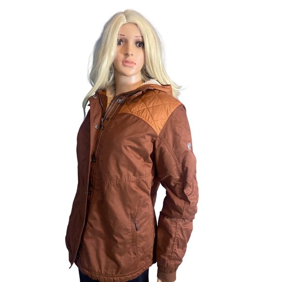 KÜHL CELESTE Sherpa-Lined Feild Jacket Women's Large Mocha Rust NWT MSRP$199 - Picture 15 of 16
